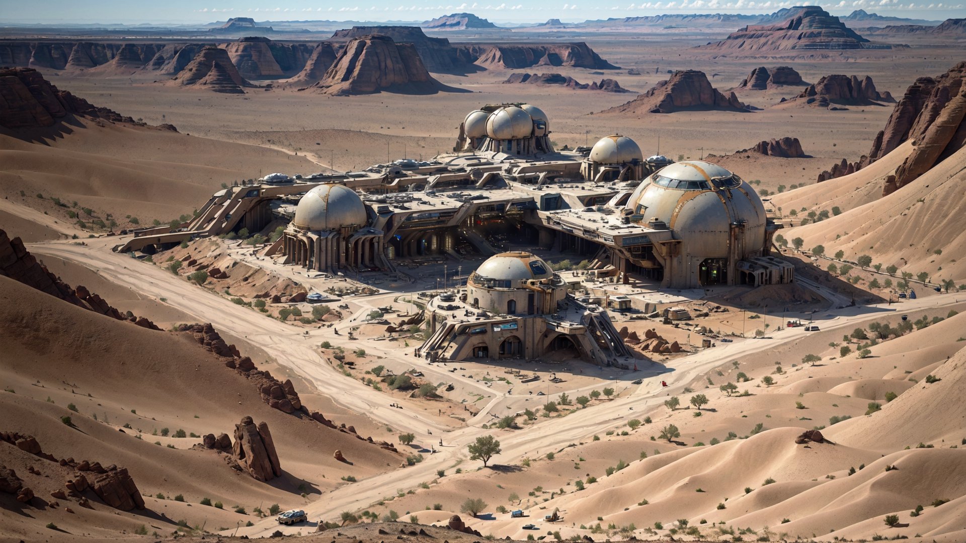 desert,  wasteland,  army base by barryperry on Tensor.Art