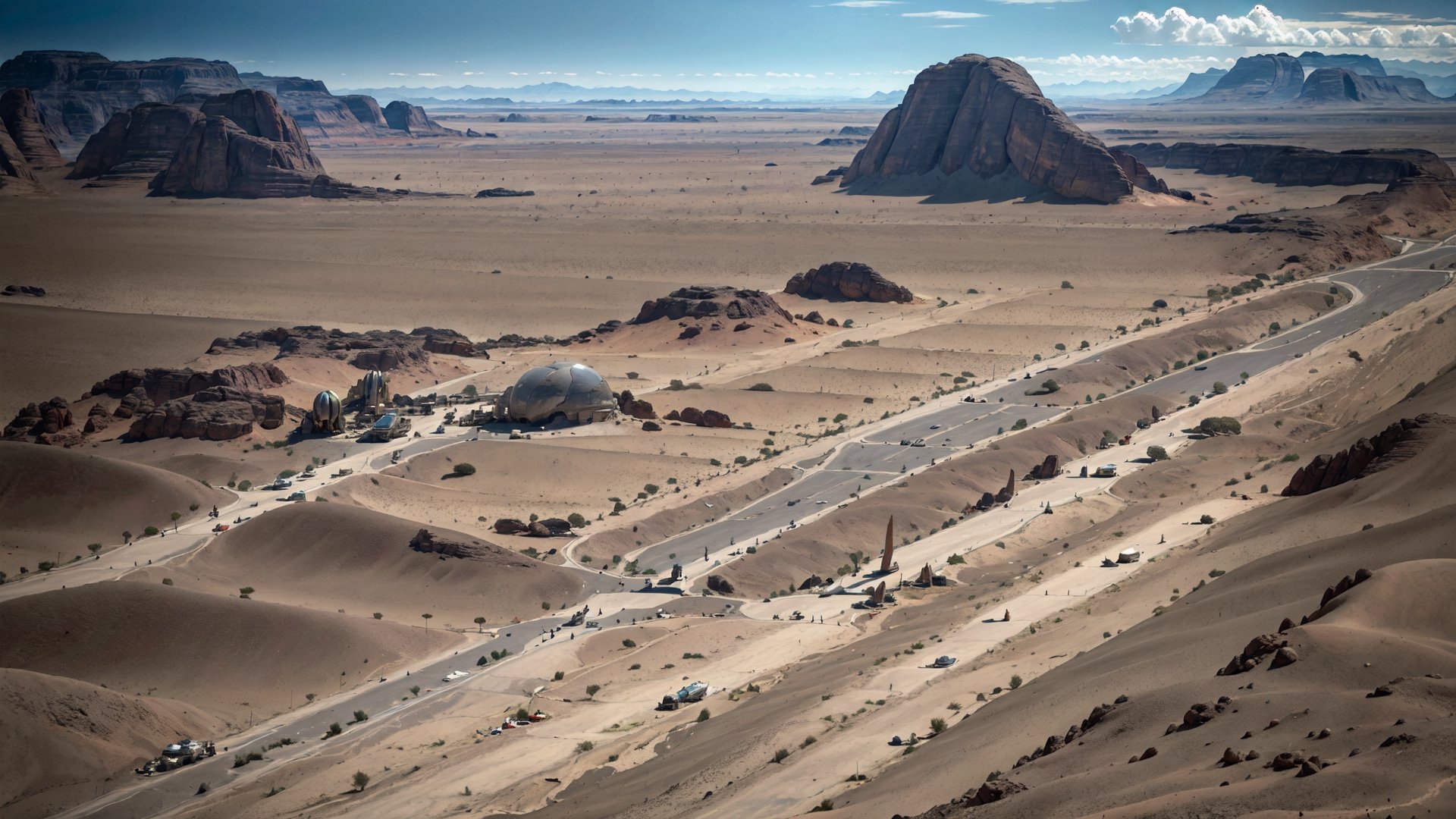 airstrip,  Desert planet,  wasteland by barryperry on Tensor.Art