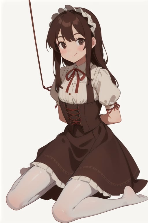 girl tied,  hands tied behind back,  bondage by AI PLAYER  on Tensor.Art