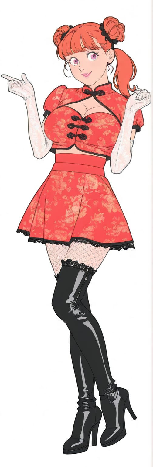 (black boots,  miko,  tranparent black china dress by Springqiu on Tensor.Art