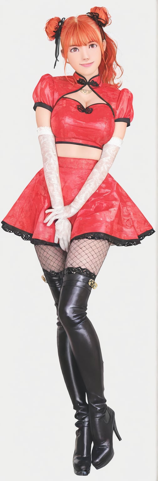 (black boots,  miko,  tranparent black china dress by Springqiu on Tensor.Art