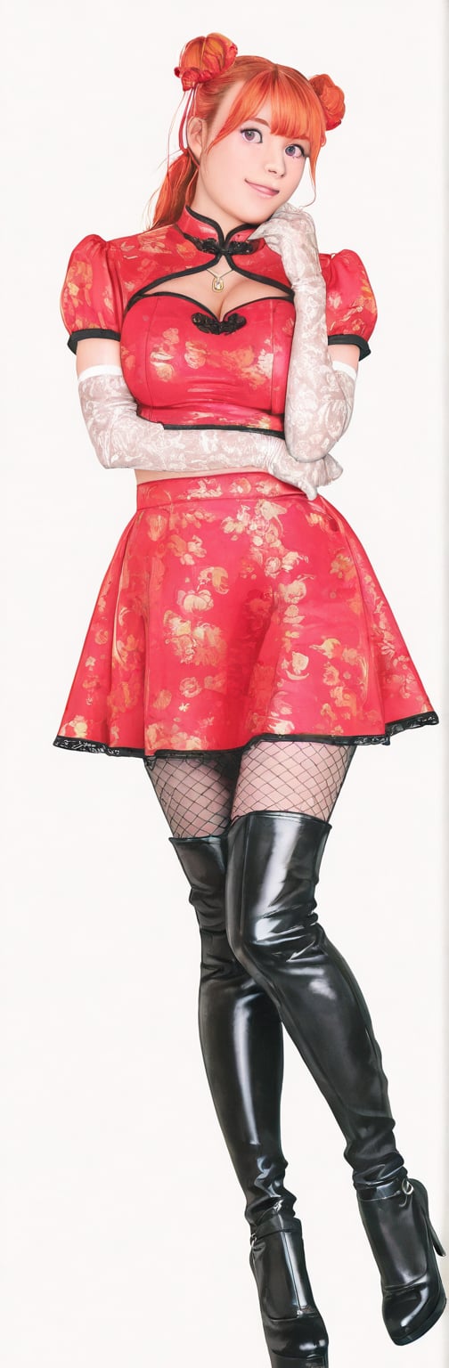 (black boots,  miko,  tranparent black china dress by Springqiu on Tensor.Art