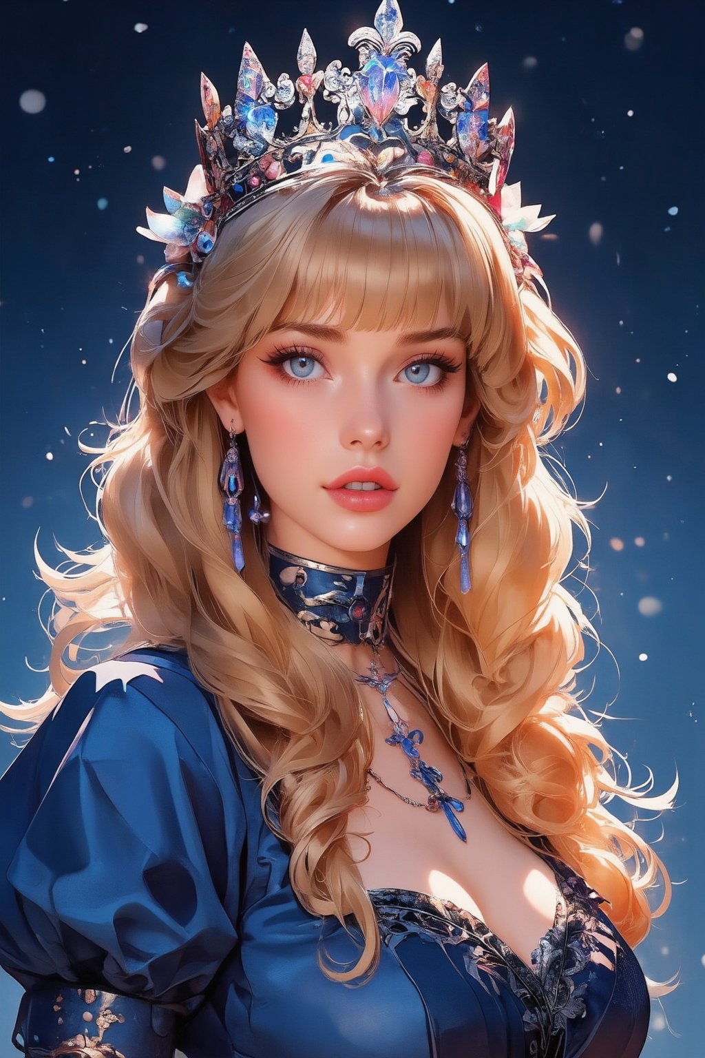 (mucha style),  (SPARKLE GLOWING),  busty and sexy girl by APOLLOYIN on Tensor.Art