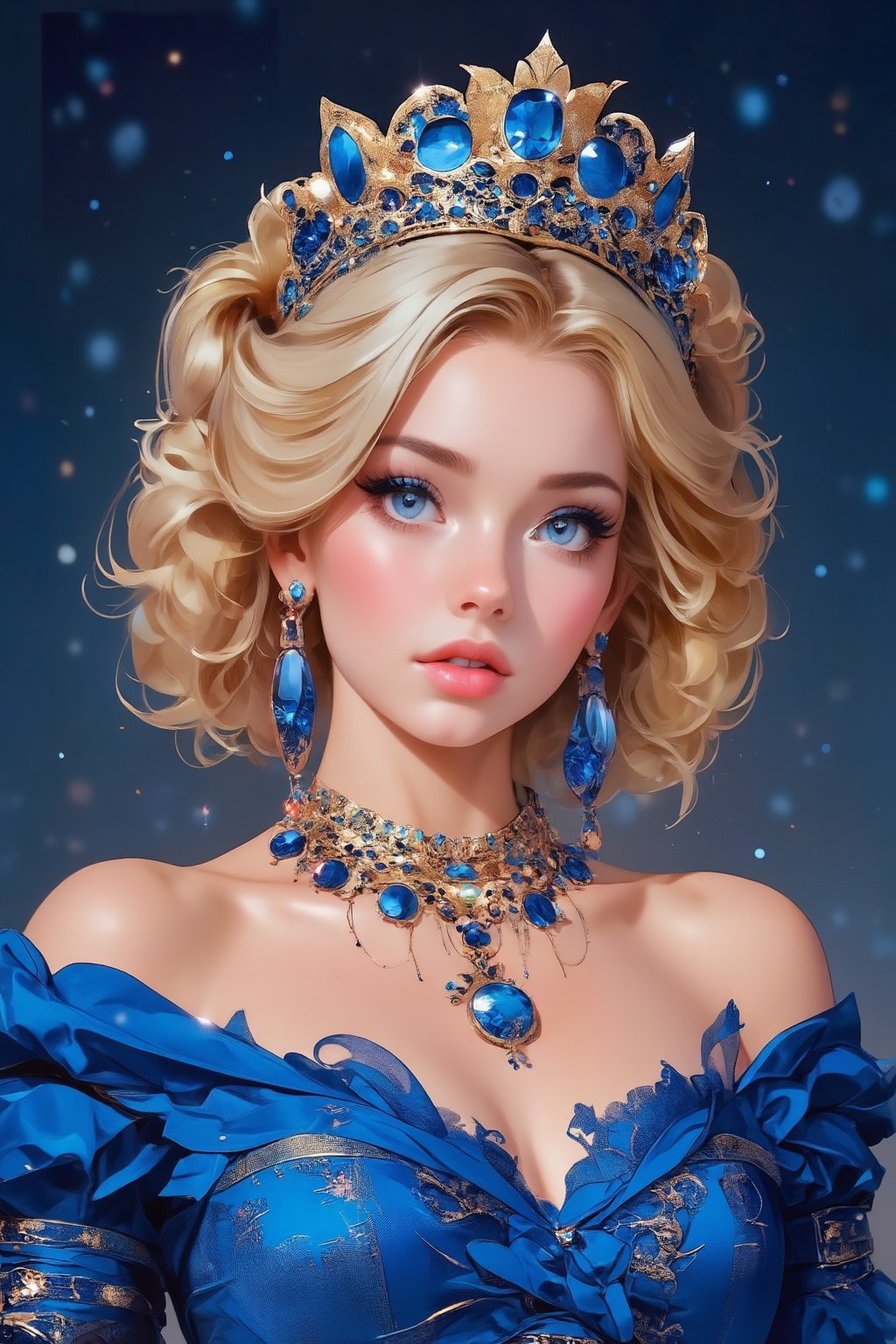 (mucha style),  (SPARKLE GLOWING),  busty and sexy girl by APOLLOYIN on Tensor.Art