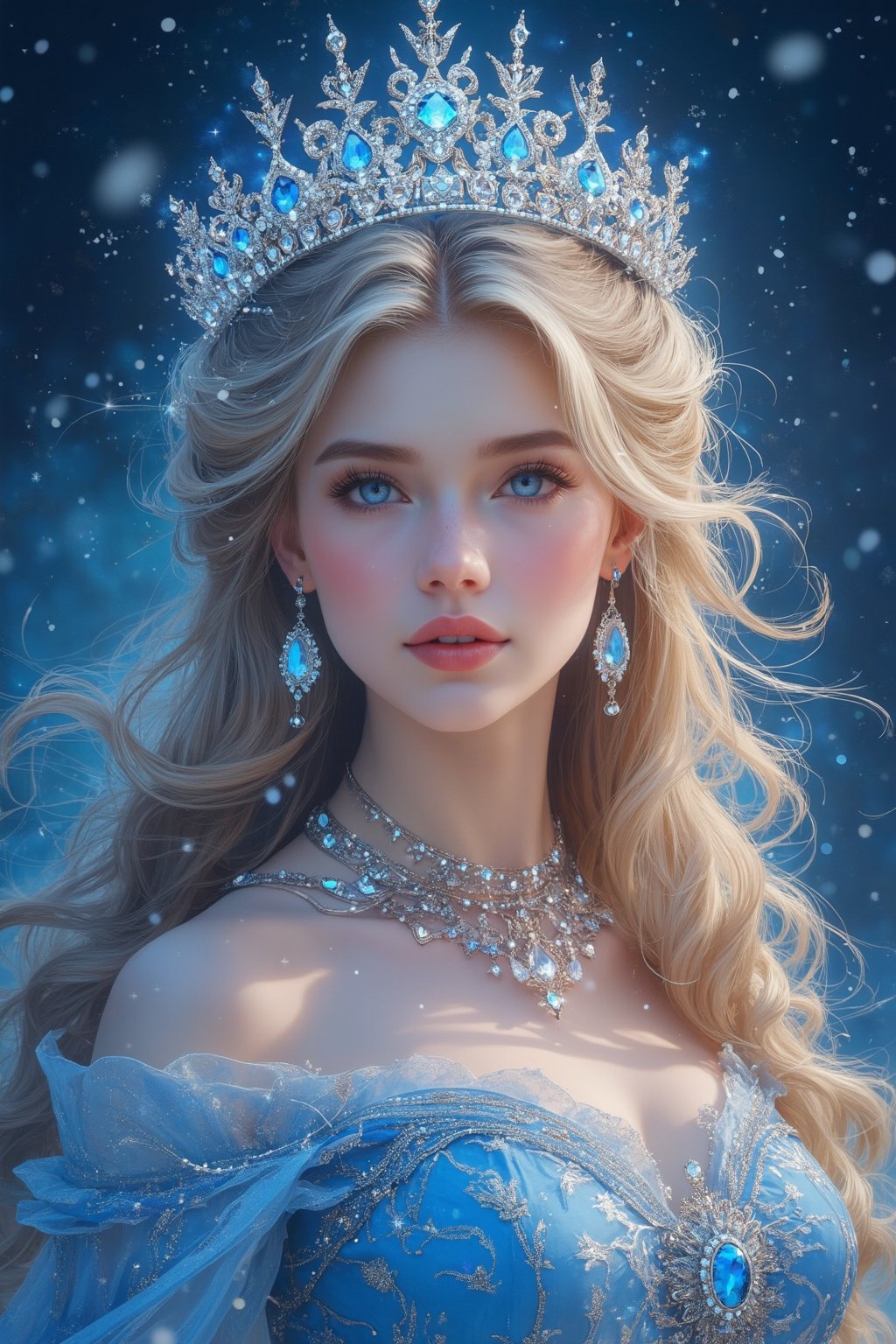 (mucha style),  (SPARKLE GLOWING),  busty and sexy girl by APOLLOYIN on Tensor.Art