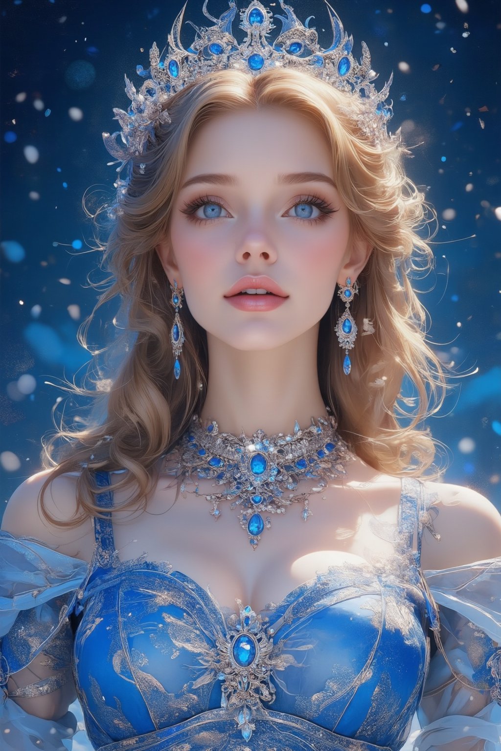 (mucha style),  (SPARKLE GLOWING),  busty and sexy girl by APOLLOYIN on Tensor.Art