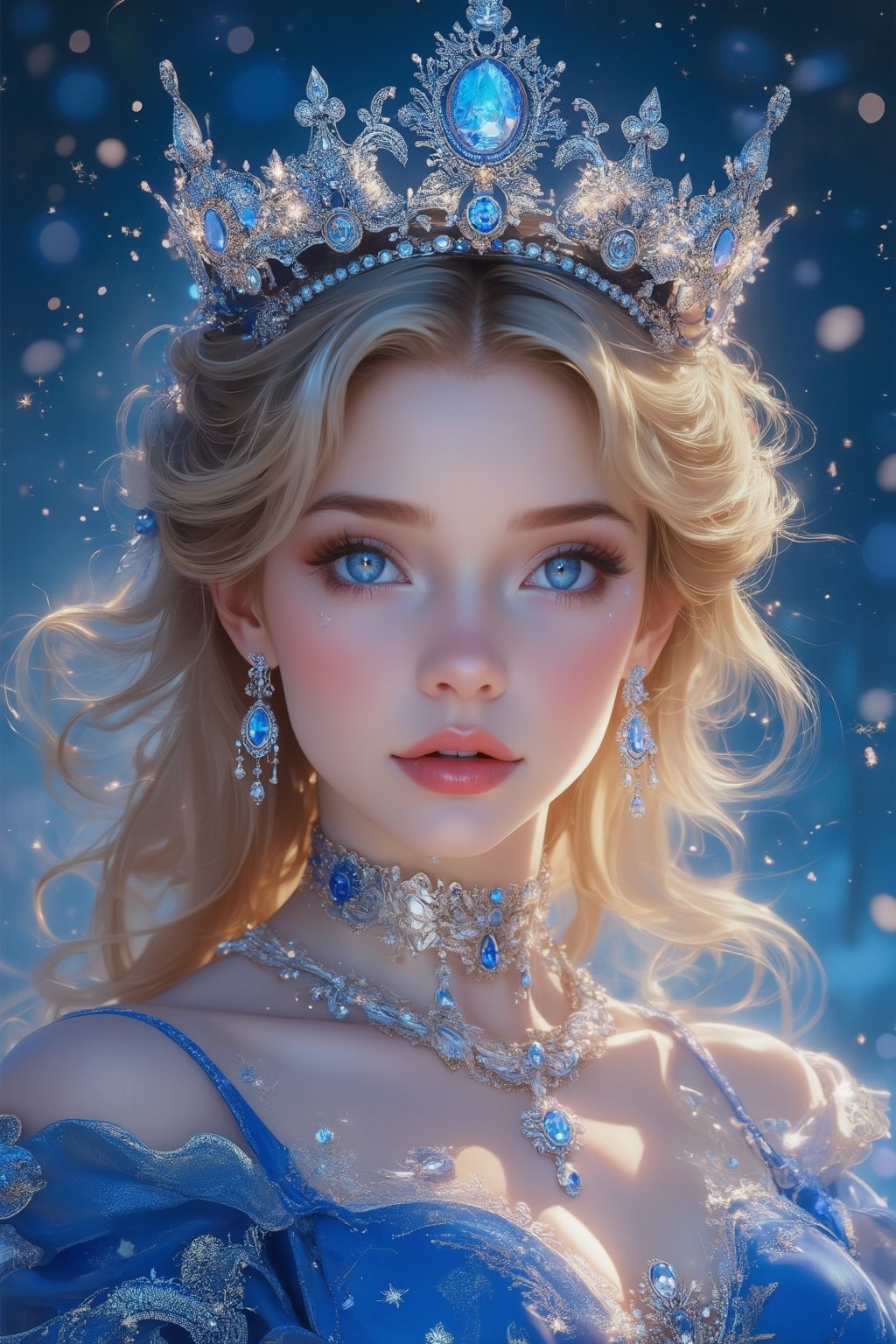 (mucha style),  (SPARKLE GLOWING),  busty and sexy girl by APOLLOYIN on Tensor.Art