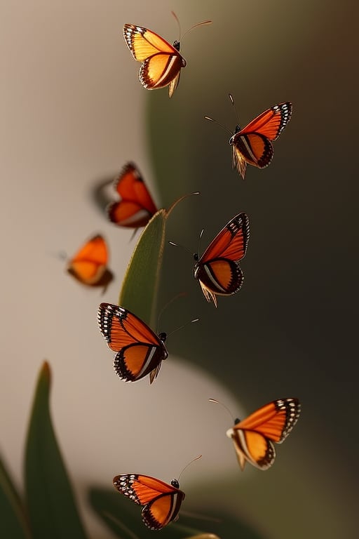 Thousands of butterflies merge | image created by DanRazor | Tensor.Art