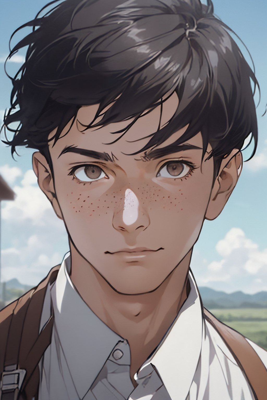 Marco Bodt from Attack on Titan,  ,  bare forehead by Berthault on Tensor.Art