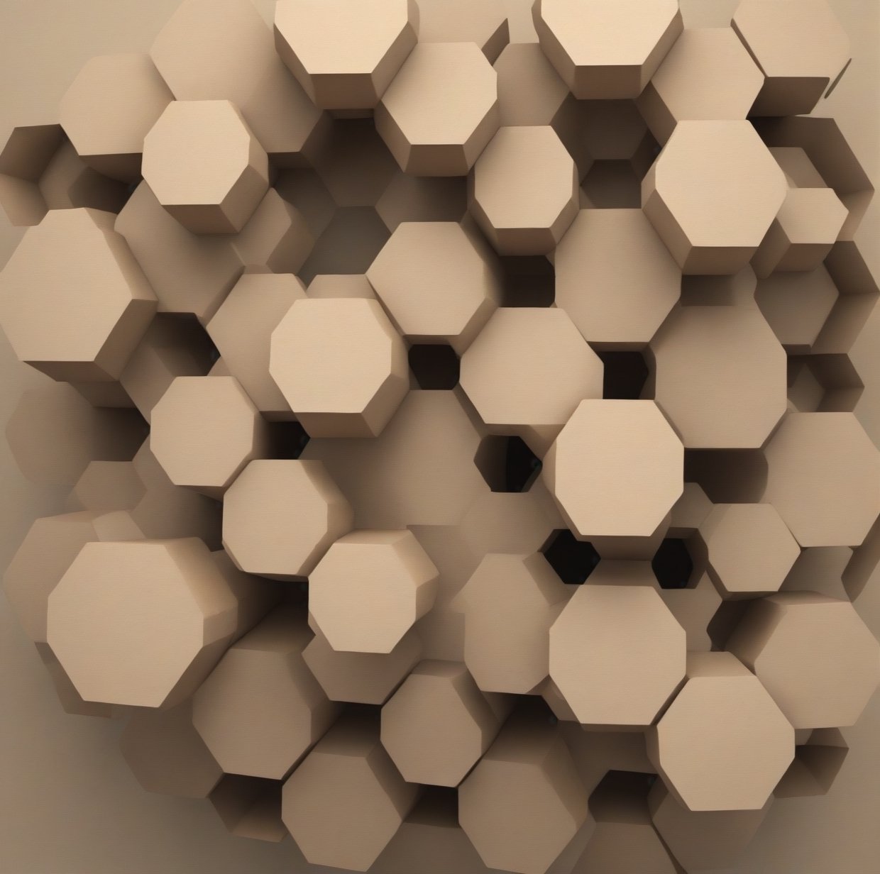 Hexaflake,  log _{3}(7),  Built by exchanging iteratively each hexagon by a flake of 7 hexagons by whoareyou on Tensor.Art