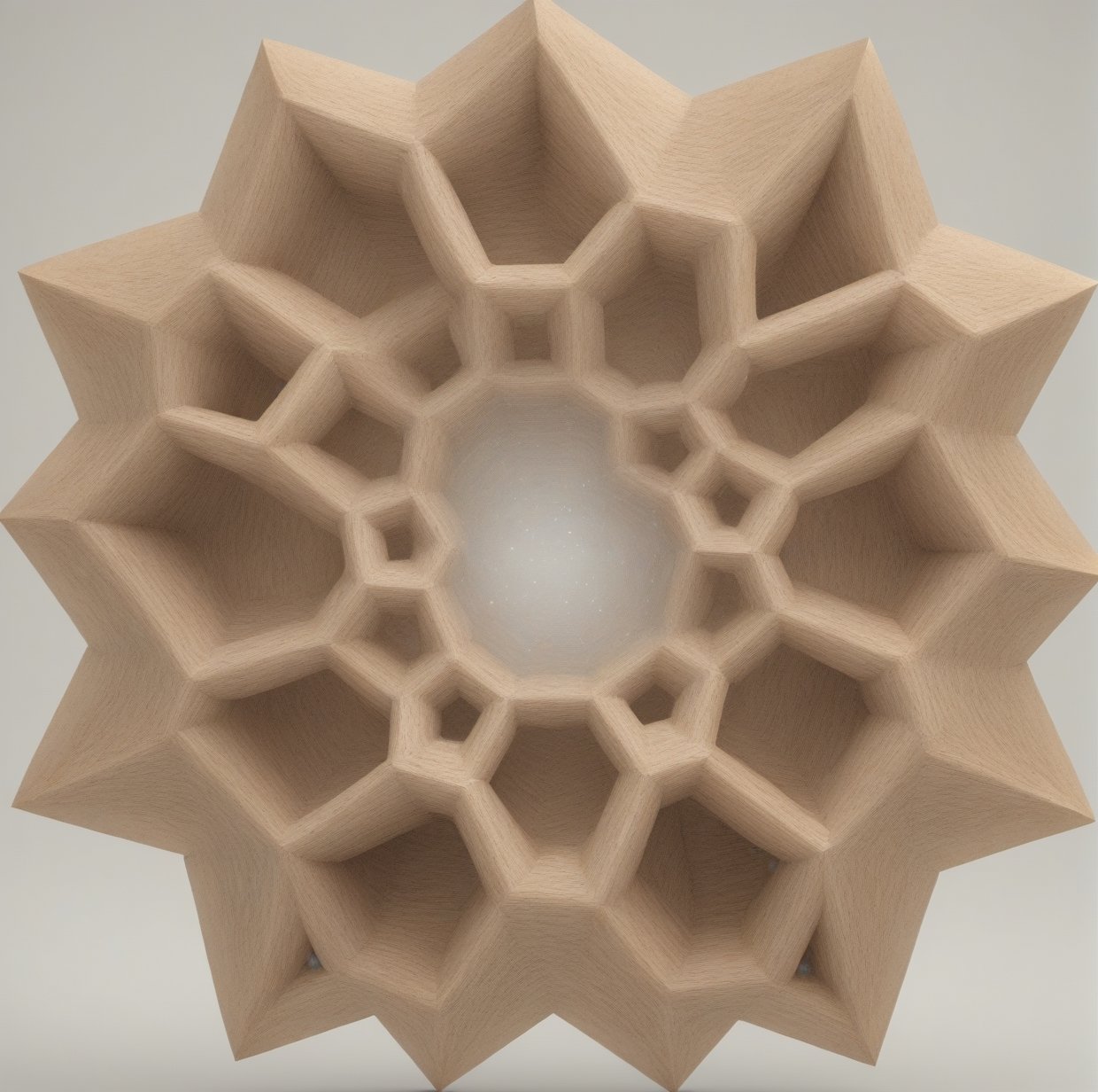 Hexaflake,  log _{3}(7),  Built by exchanging iteratively each hexagon by a flake of 7 hexagons by whoareyou on Tensor.Art