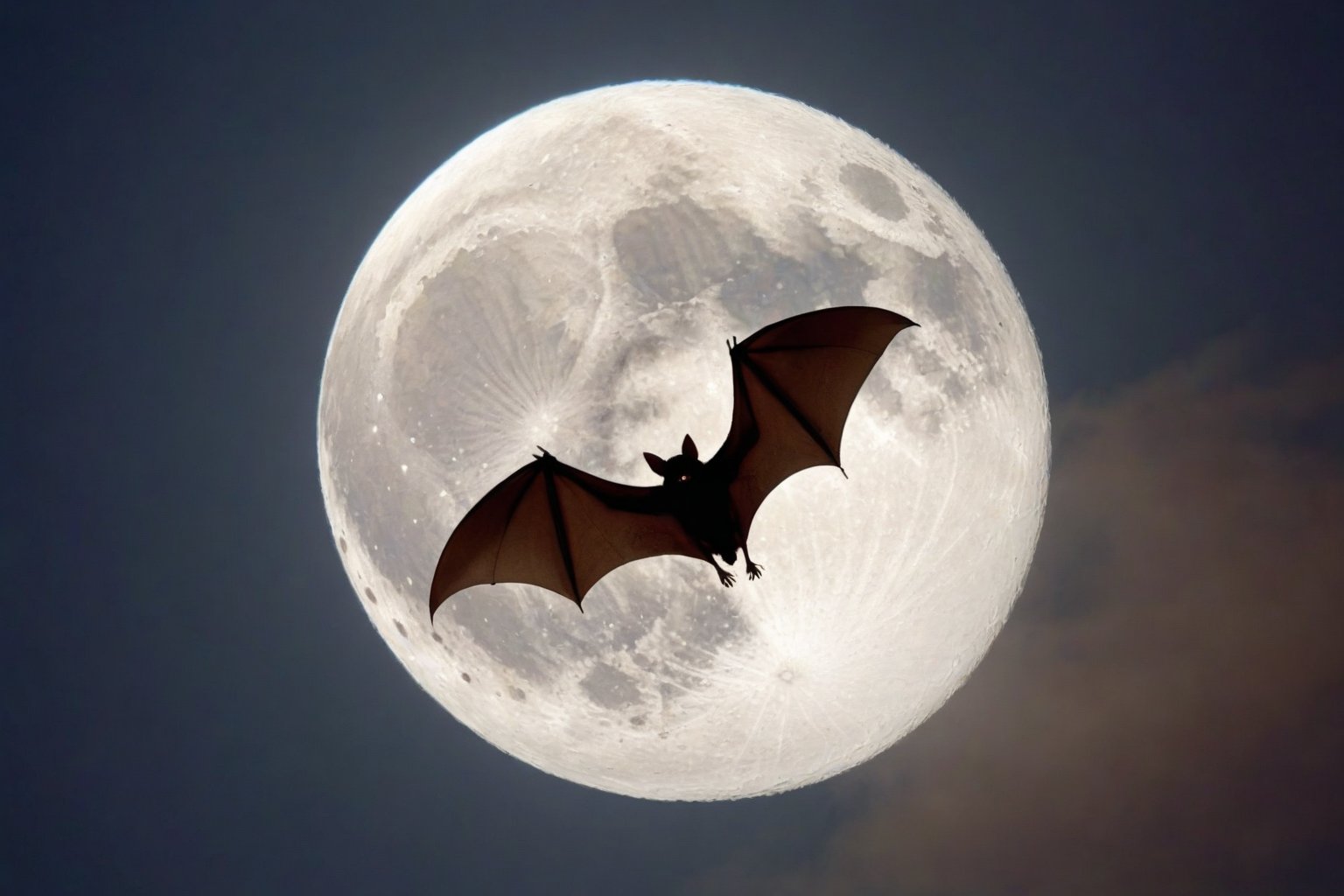 score_9, score_8_up, score_7_up, Generate a real life image of a bat flying through a foggy night, full moon.