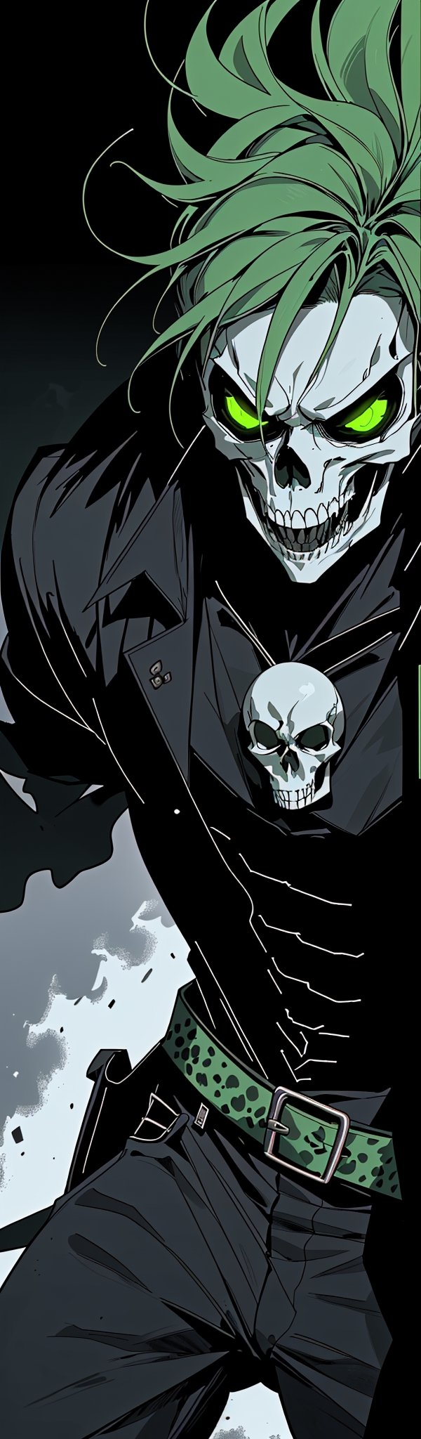 Skull,  screaming,  black background by MArIN3 on Tensor.Art
