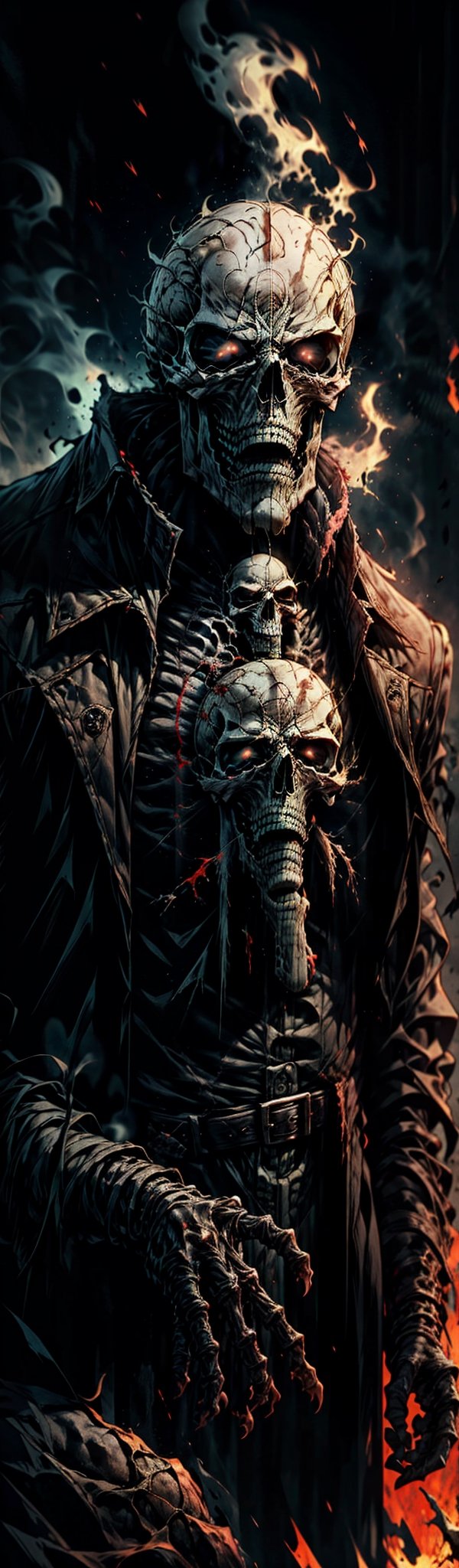 Skull,  screaming,  black background by MArIN3 on Tensor.Art