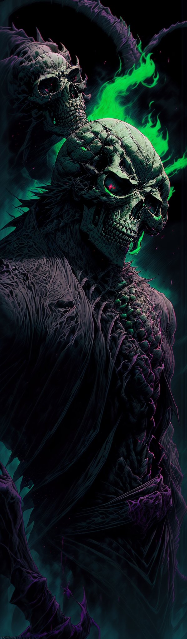 Skull,  screaming,  black background by MArIN3 on Tensor.Art