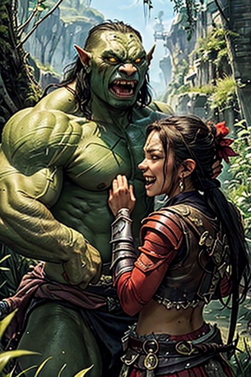 An Orc warrior has captured a female human by MArIN3 on Tensor.Art