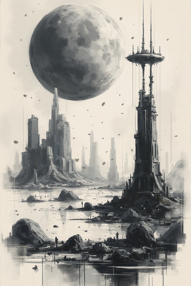 aesthetic,  A fascinating and mysterious digital illustration depicts a strange and surreal sight: abstract art of Geometr...