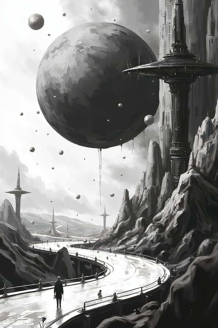 aesthetic,  A fascinating and mysterious digital illustration depicts a strange and surreal sight: abstract art of Geometr...