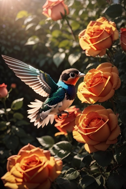 (best quality, highres, ultra-detailed), red roses ,pastel colors,soft shadows,blooming petals,delicate stems,fresh and vibrant,botanical inspiration,dreamy atmosphere,artistic details,nature-inspired,fine lines,detailed texture,garden beauty
(((A (flying) bird in the air)))
(((hasselblad 70mm camera films)))(((hyper-detailed, photorealistic, ultra photoreal, cinematic shading
Renaissance style. Photographic detailed)))photorealistic,leonardo