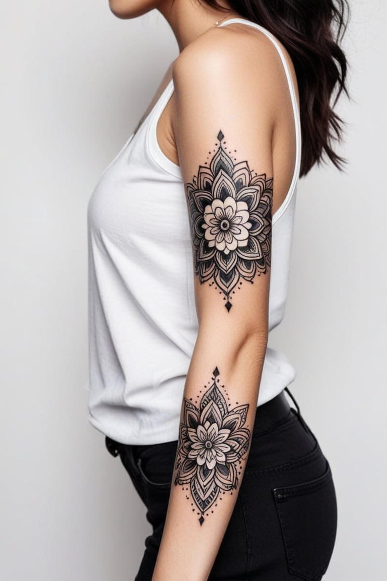 (((Iconic illustration but extremely beautiful))) (((Simple white colors background))) (((beautiful little decorative tatt...