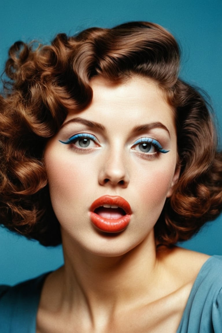 (((Iconic photography vivid colors 1940s age style but extremely beautiful))) (((The image is a close-up portrait of a you...
