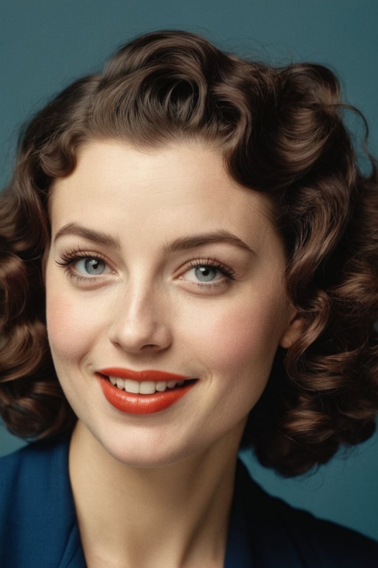 (((Iconic photography vivid colors 1940s age style but extremely beautiful))) (((The image is a close-up portrait of a you...