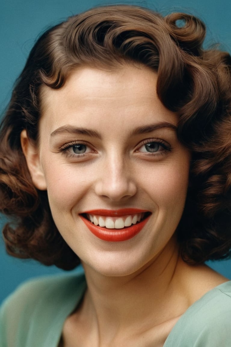 (((Iconic photography vivid colors 1940s age style but extremely beautiful))) (((The image is a close-up portrait of a you...