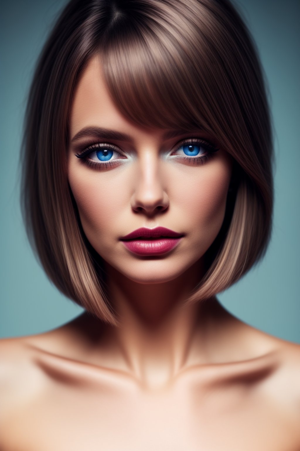 1girl, Beautiful English girl(masterpiece, Extremely detailed CG unity 8k wallpaper, best quality, highres:1.2)(Bright and Intense: 1.2)photorealistic, hyperrealistic, ,siena natural ratio, perfect focal sharpness,  harsh lighting, crisp edges, deep shadows, haircut down to her shoukders, strawbery lipstick, pale blue eyes, long white hair, white skin, eyeliner, mascara, long eyelashes, Excessivism art, beauty, light_blue_eyes, shoulders face camera, naked shoulders,

,photo of perfecteyes, Bob haircut that touches her shoulder, eyes,milf,anyataylorj0yy,perfecteyes eyes  

mainlight, fill light