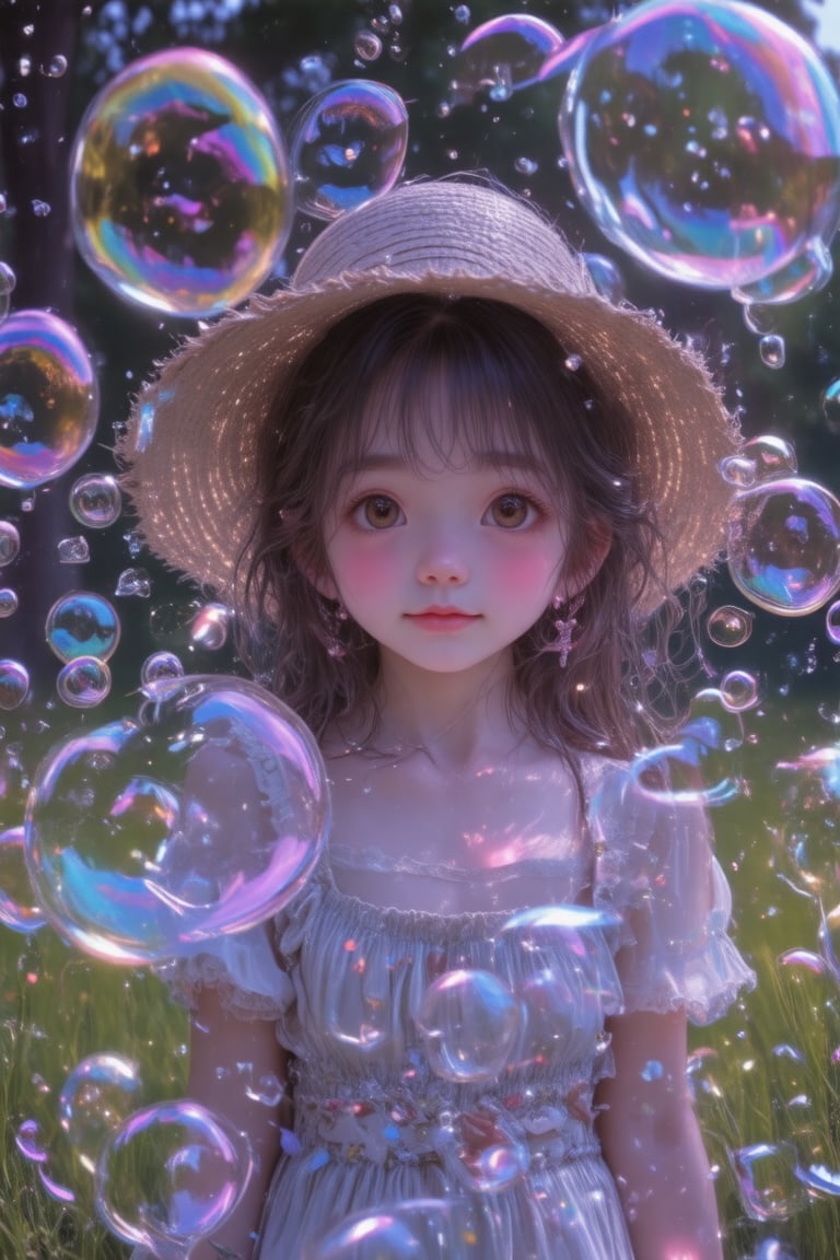 real photo.Close-up photo.bokeh. Cute little girl,  6 years old,  slip minidress by Newborn12345 on Tensor.Art