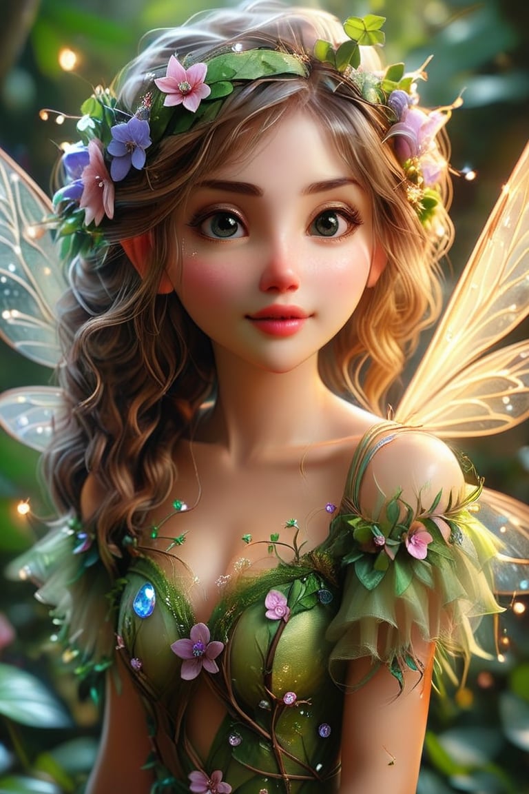 create something ,JediStyle,Fairy, pixie, adorable, ADD MORE DETAIL, more detail, more detail, cute girl, realistic 