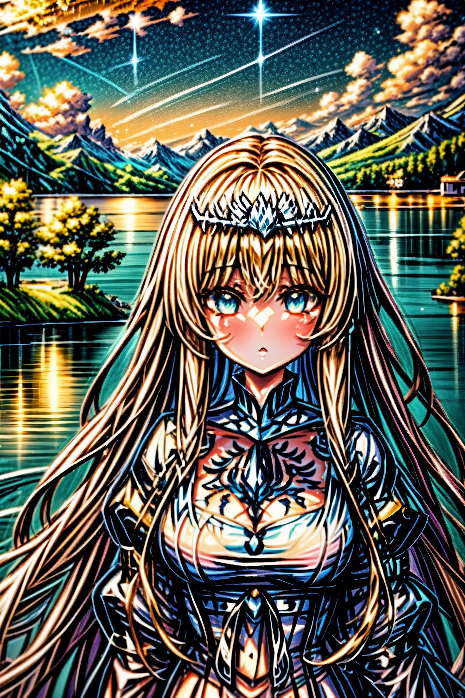 High quality,  masterpiece,  overlooking a lake by UthaiYama  on Tensor.Art