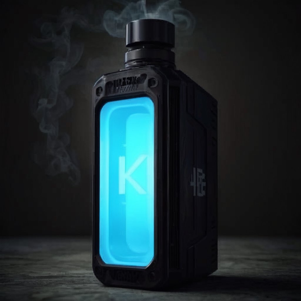 Vape Mod(((Metal text "lingko"))),masterpiece,best quality,official art, extremely detailed CG unity 8k ,chrometech,abyssaltech ,skll,Movie Still