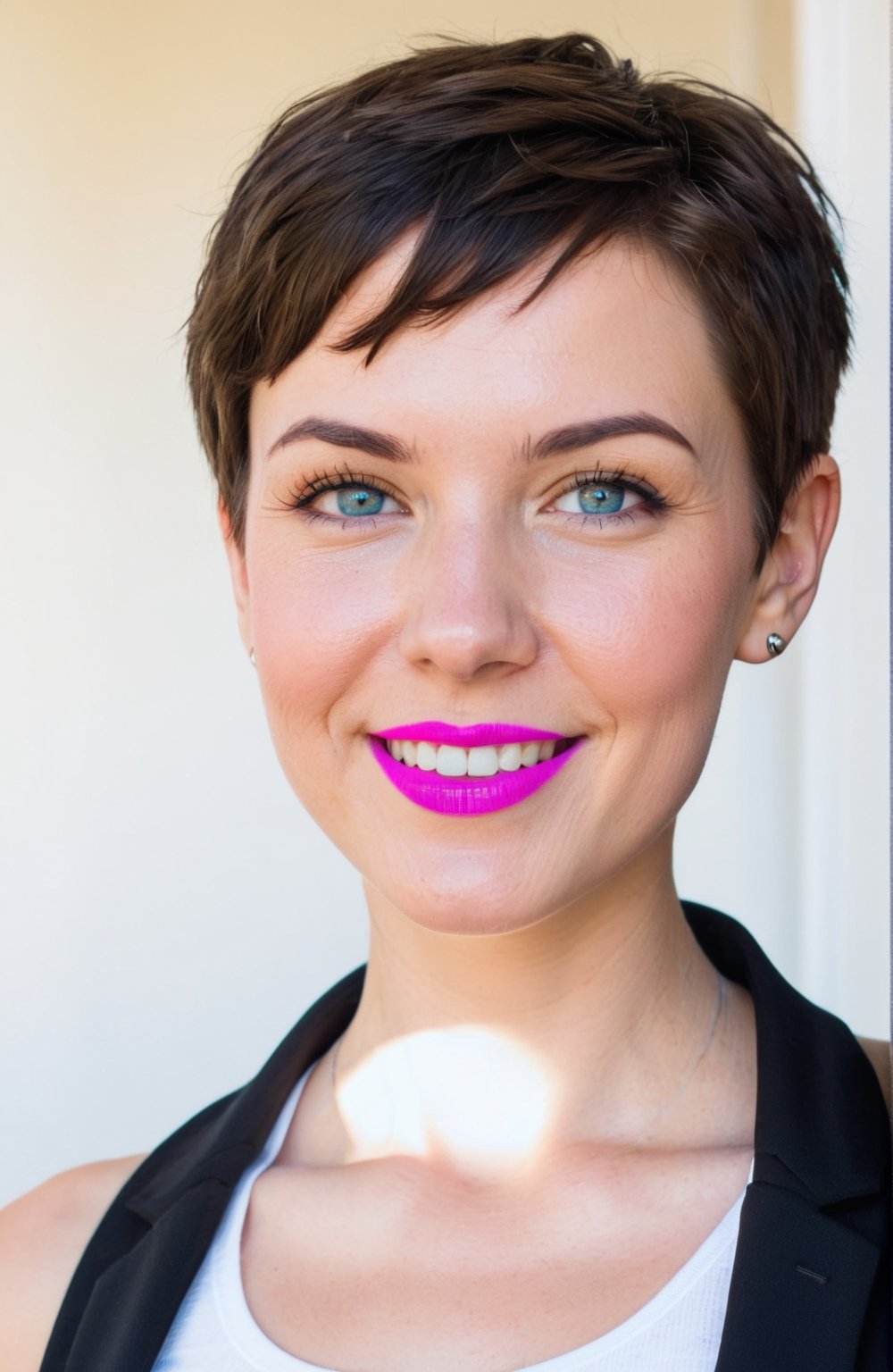 (Upper-body shot) {Young female},  pixie cut,  Caucasian by justme on Tensor.Art