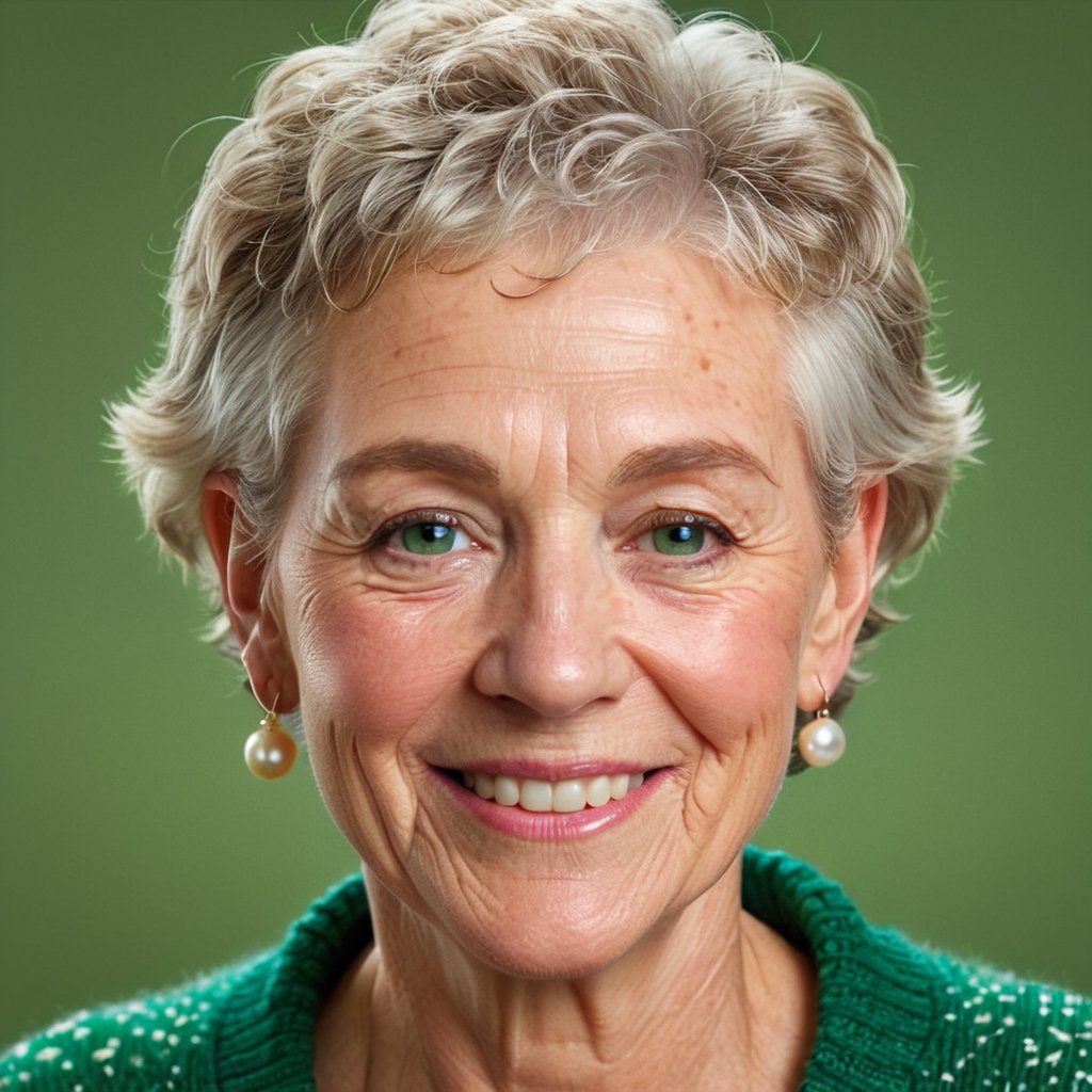 (Medium-wide shot) {Elderly female},  short curly white hair,  Caucasian by justme on Tensor.Art
