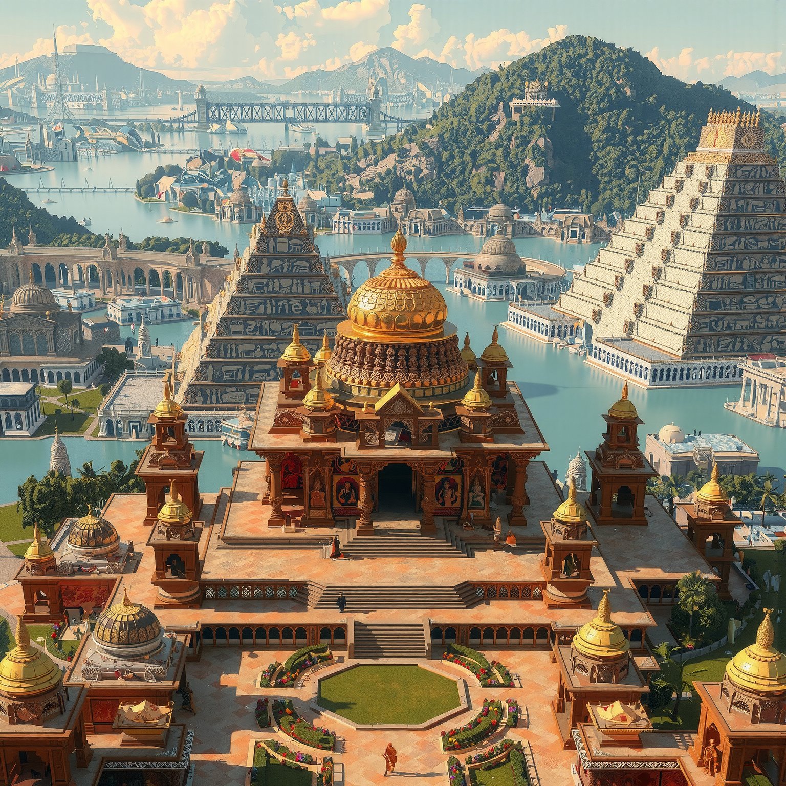 Imagine a vast world,  as grand as Ancient Rome in its reach and influence,  where the architectural marvels are inspired...