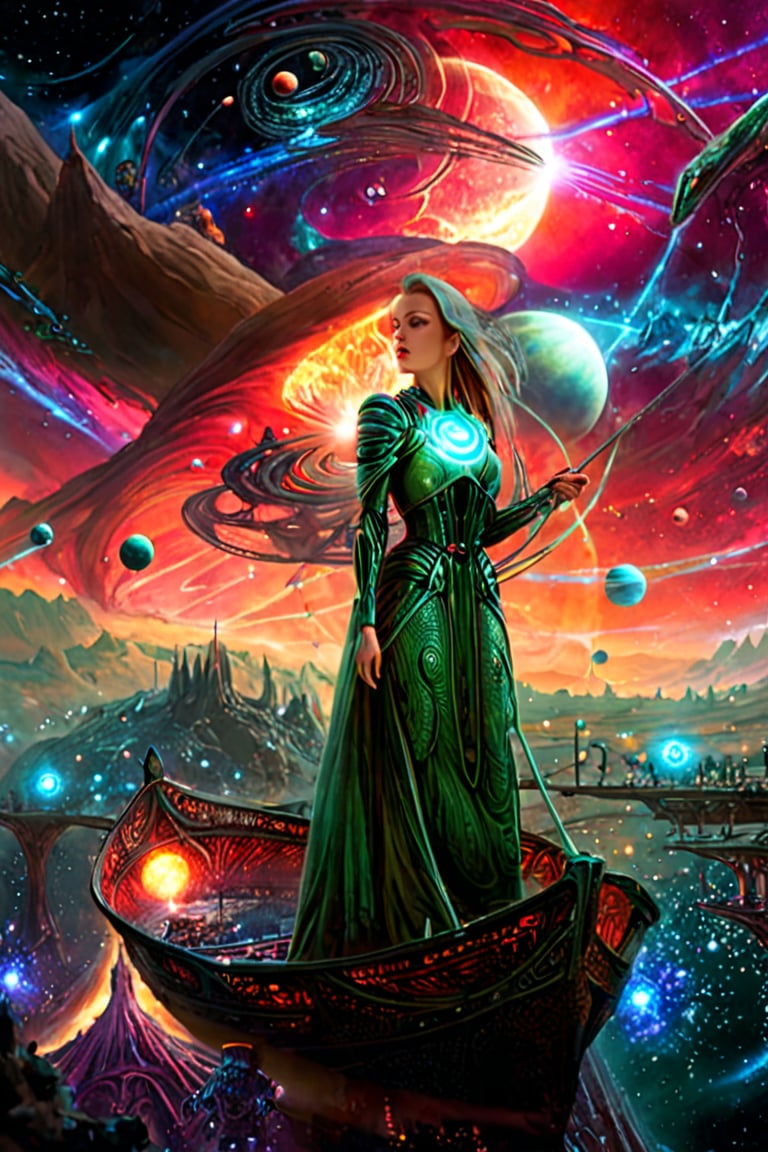A surreal and alien landscape inspired by the chaotic and intricate style of Hieronymus Bosch,  but reimagined with otherw...