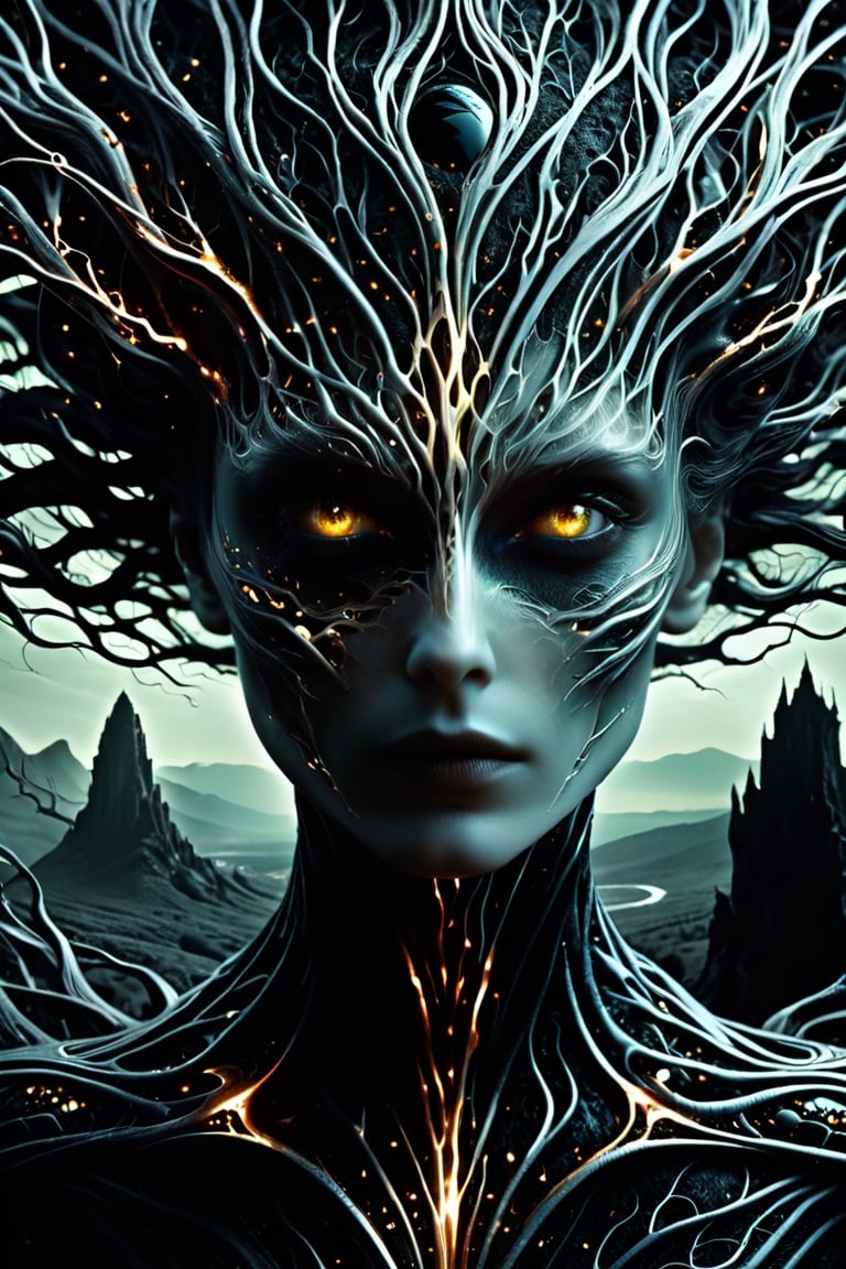 (Close-up portrait,  Hawking Radiation Parabola,  Alien_Ellina_Mixed_Al-Grualix by Neo_Ryo on Tensor.Art