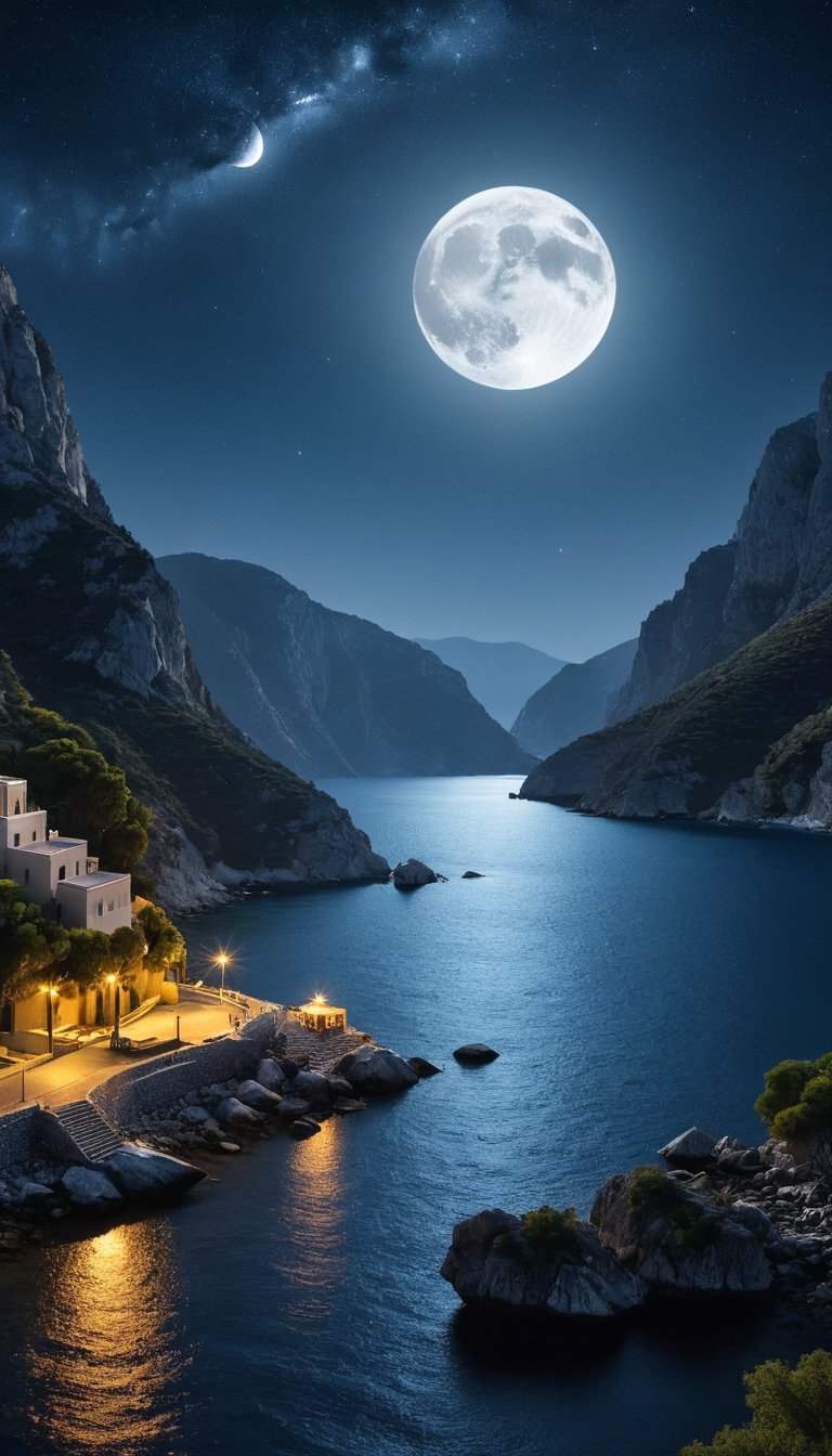 ((Moonlight Serenade, Silence τοπίο, εκπληκτικά όμορφες φωτογραφίες), Λεπτομερείς υφές, υψηλή ποιότητα, υψηλή ανάλυση, υψηλή ακρίβεια, ρεαλισμός, διόρθωση χρώματος, σωστές ρυθμίσεις φωτισμού, αρμονική σύνθεση, έργα Behance), Detailed Textures, high quality, high resolution, high Accuracy, realism, color correction, Proper lighting settings, harmonious composition, Behance works