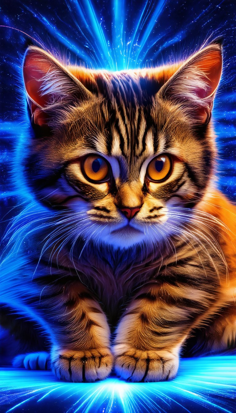 (A cat in a dazzling cuboid of crackling, otherworldly magic, quantumly intricate complexity, Leonardo's Ultimate Dreamscape), (photorealistic:1.4), Detailed texture, High quality, High resolution, High precision, Realism, Color correction, Proper lighting settings, Harmonious composition, Behance Works,detail-rendering