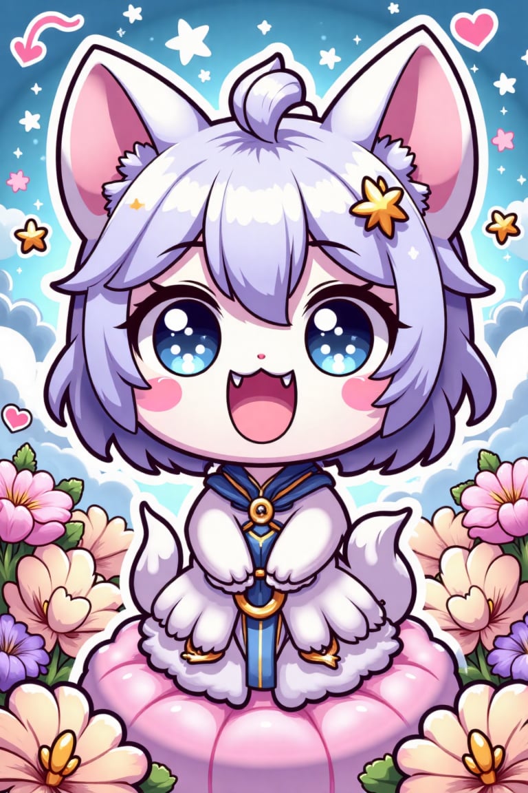 Imagine it with your wonderful imagination. Stickers of dreamy "art toy" characters. Dreamy backing,  vivid colors. UHD. 8...