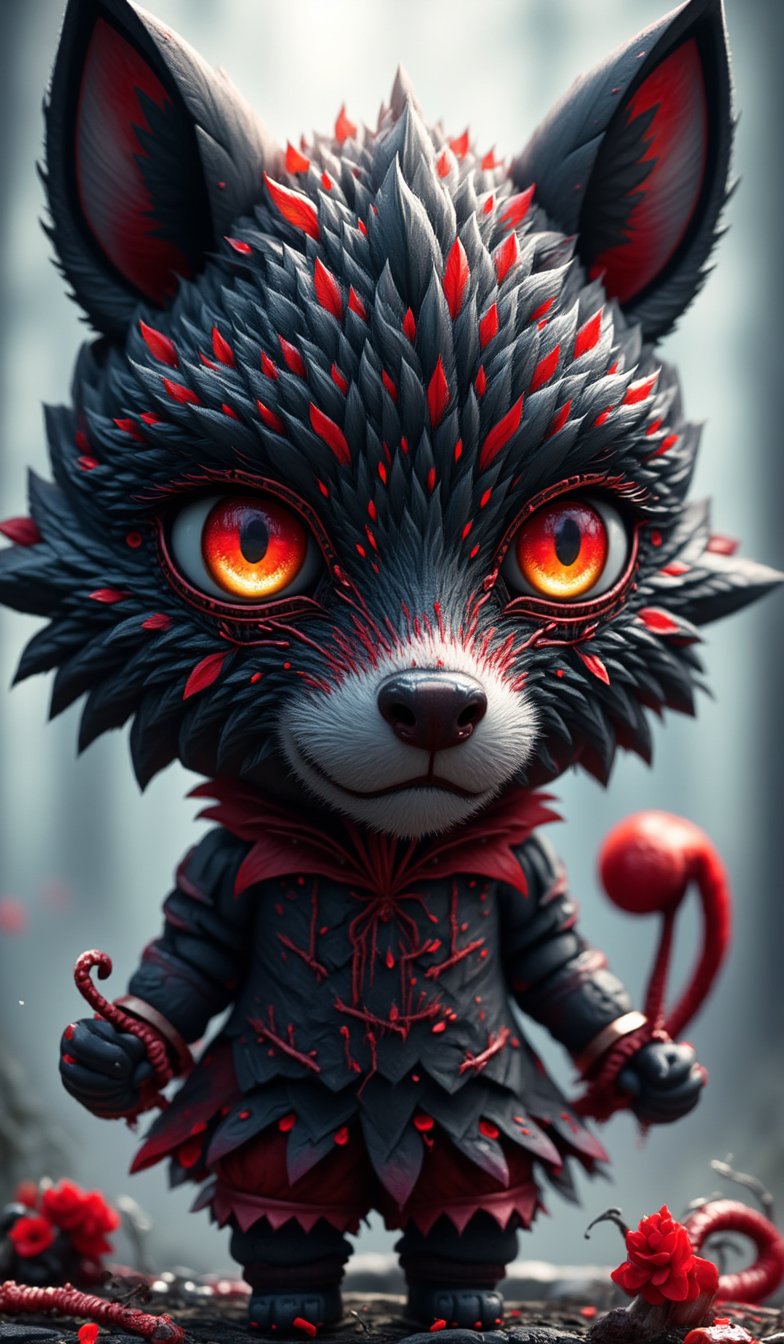 Generate images of KAWAII chibi characters wearing werewolf masks with a horror fantasy theme. Images must be highly intricate, elegant, and visually striking, resembling digital paintings. Concept art must be highly detailed and flaunt beauty. Artwork will be created by highly skilled artists known for their attractive, high-quality models. Character designs will be created by Pascal Blanc-Szlutkowski, known for his hyper-realism. Images must be of the highest quality with cinematic lighting and 16k resolution. Great attention to symmetry will be used to make the characters mysterious and alluring. Artwork must be a masterpiece that displays total perfection and amazing attention to detail, including macro details, voluminous light, realistic reflections on surfaces, and ultra-detailed textures. Utilize cinematic effects to enhance the overall visual impact. For best quality, images should be UHD and sharply focused.
