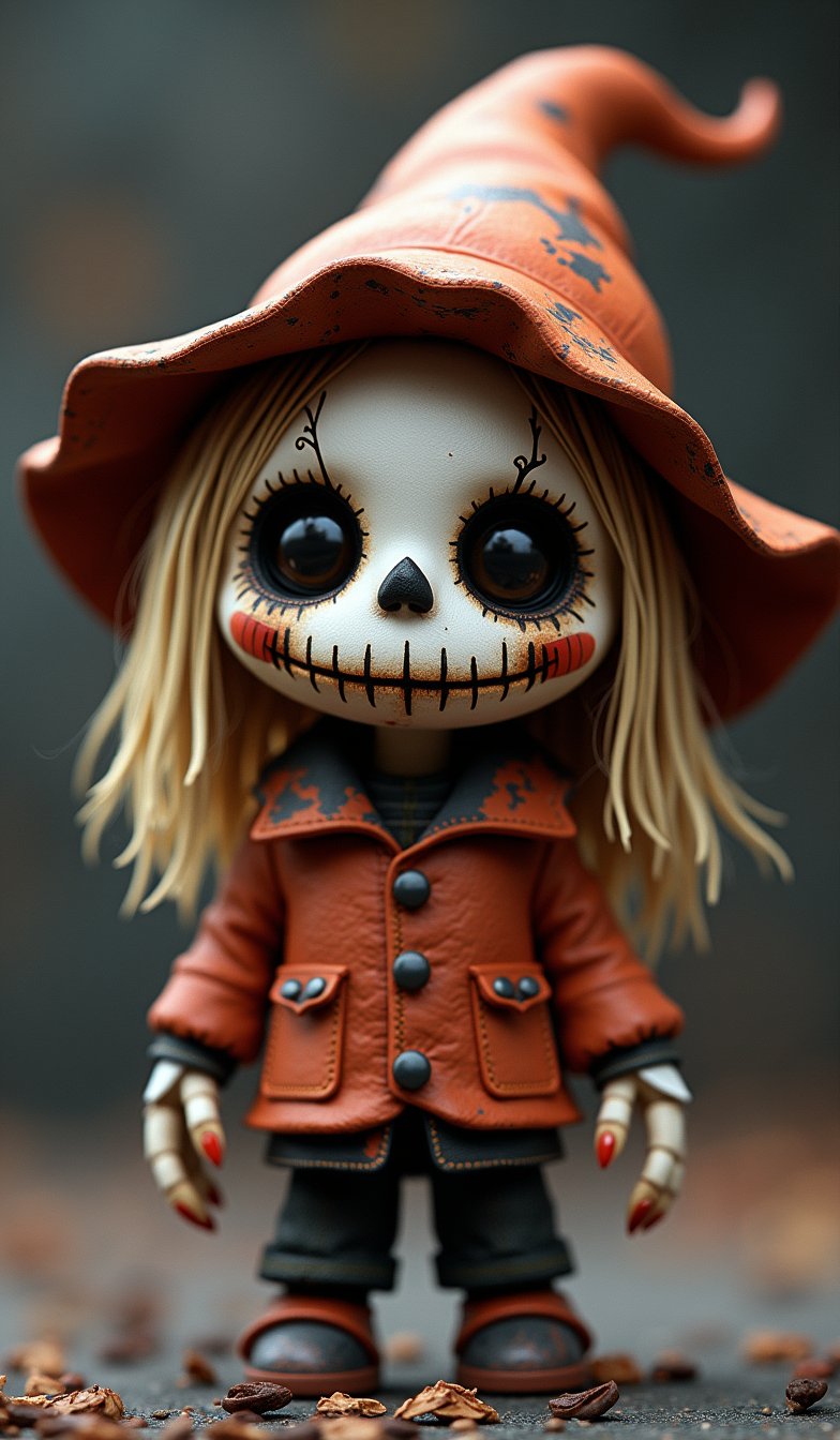 We generate images of kawaii chibi characters of zany scarecrows with a horror fantasy theme. Images must be highly intricate, elegant, and visually striking, resembling digital paintings. Concept art must be highly detailed and flaunt beauty. Artwork will be created by highly skilled artists known for their attractive, high-quality models. Character designs will be created by Pascal Bran Schrutkowski, known for his hyper-realism. Images must be of the highest quality with cinematic lighting and 16K resolution. Great attention to symmetry will be used to make the characters mysterious and alluring. Artwork must be a masterpiece that displays total perfection and amazing attention to detail, including macro details, voluminous light, realistic reflections on surfaces, and ultra-detailed textures. Utilize cinematic effects to enhance the overall visual impact. For best quality, images should be UHD and in sharp focus.
