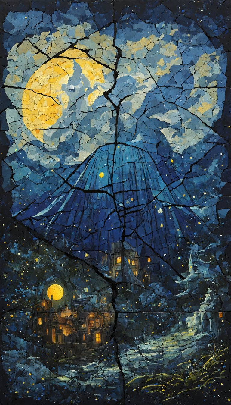 (Fantastic lost land of dreams,  magic and fantasy,  ink and acrylic double exposure by Neo_Ryo on Tensor.Art