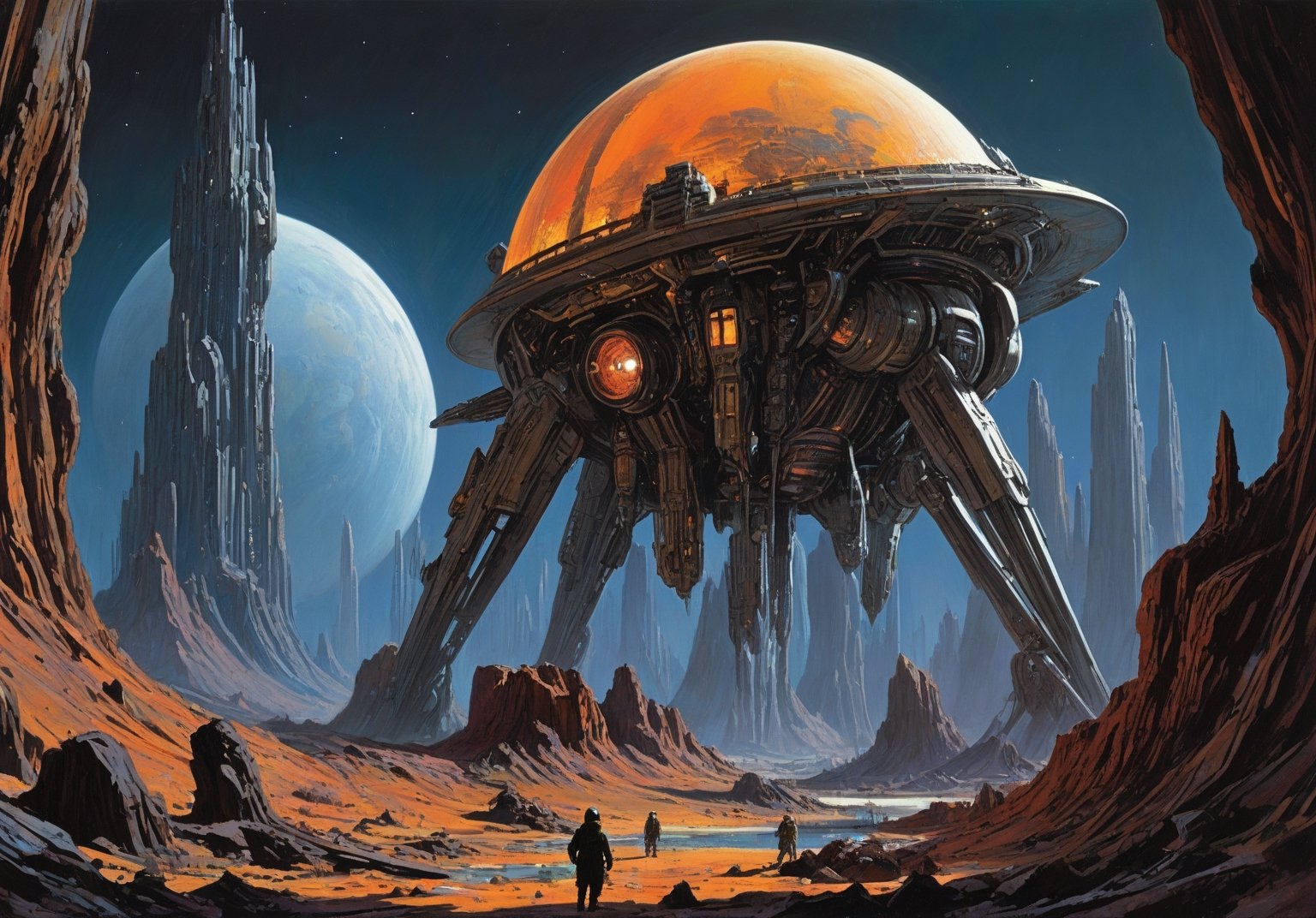alien planet,  alien night sky, by Crystalballmech on Tensor.Art