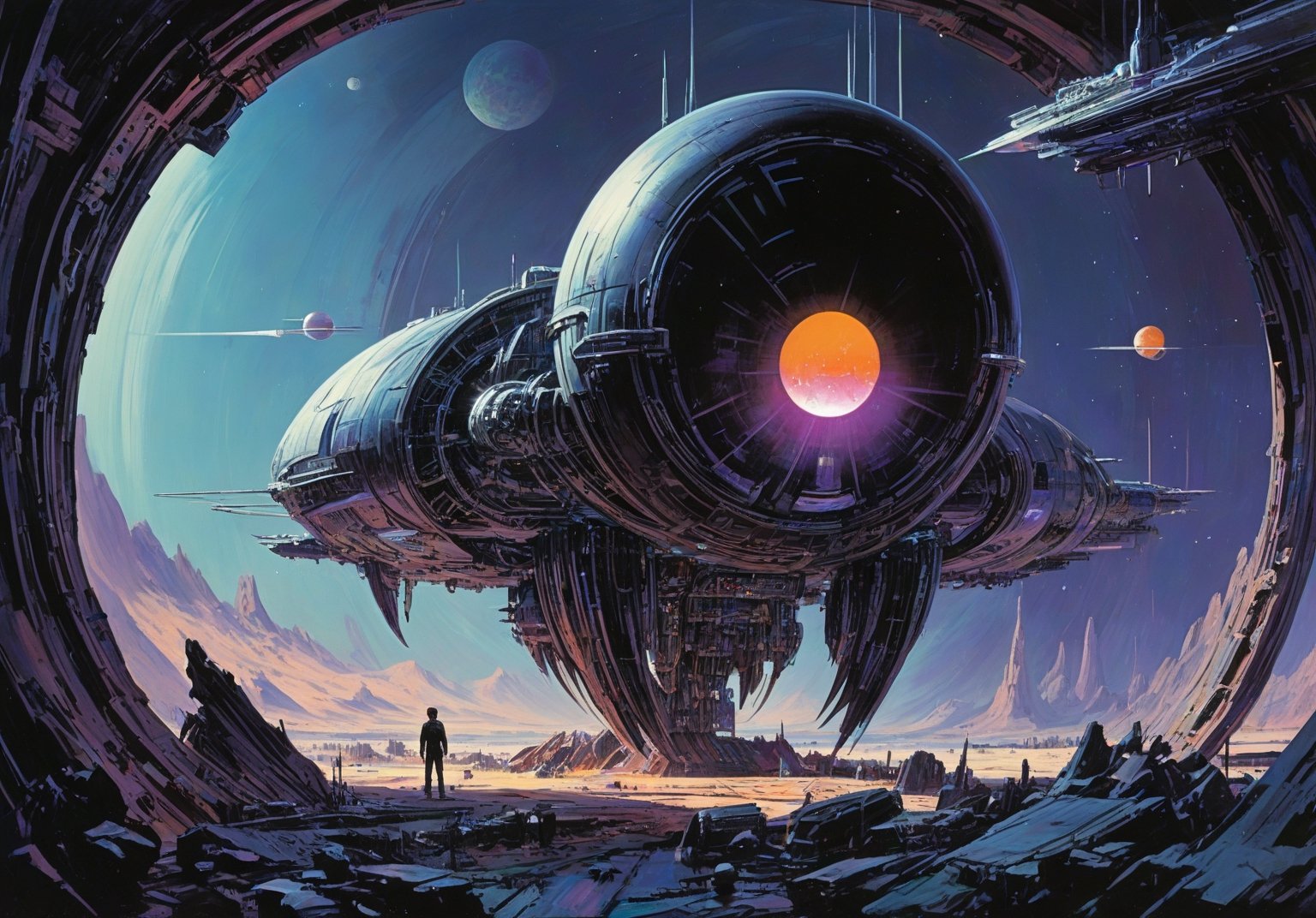 alien planet,  black hole event horizon, by Crystalballmech on Tensor.Art