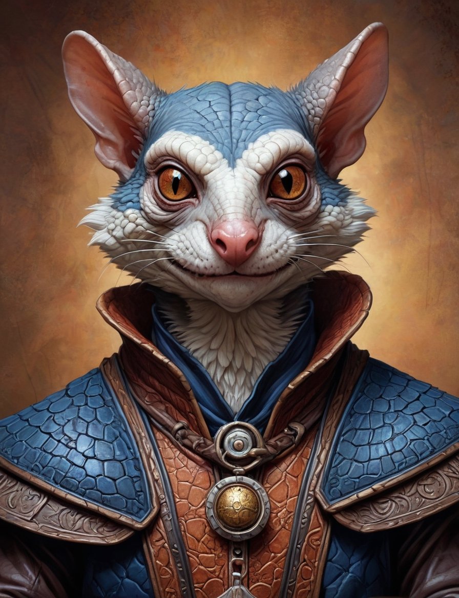 head and shoulders portrait,  Kobold wizard character scales,  sorcerer by Crystalballmech on Tensor.Art