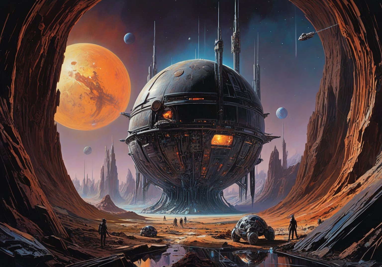 alien planet,  alien night sky, by Crystalballmech on Tensor.Art