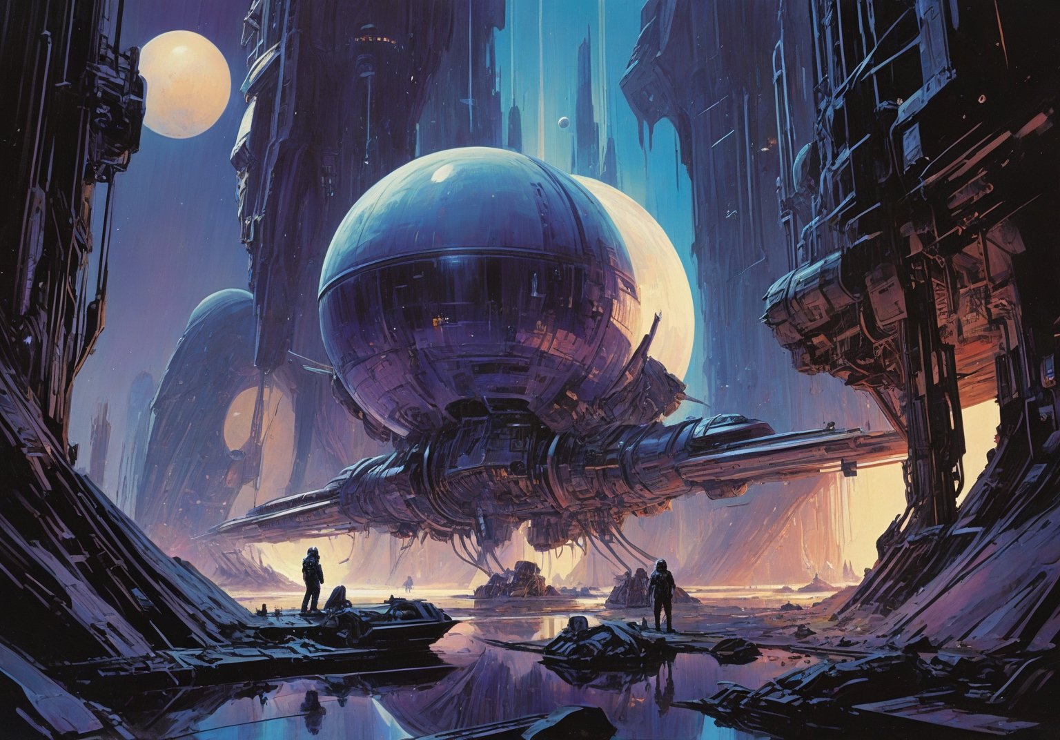 Outer space scene ,  ,  solar punk by Crystalballmech on Tensor.Art