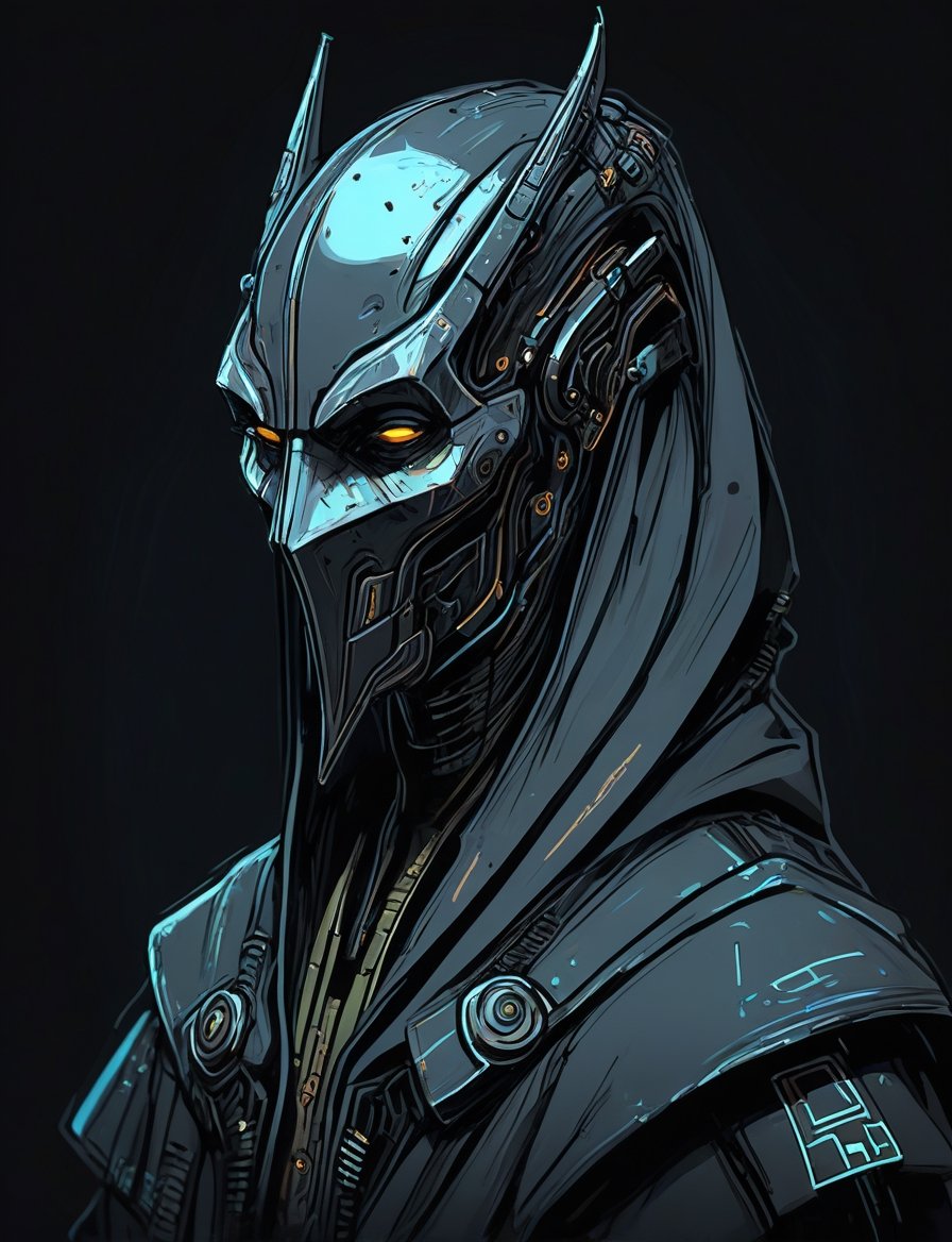 anthropomorphic nazgul outline sketch style:1.5),  gritty fantasy, by Crystalballmech on Tensor.Art