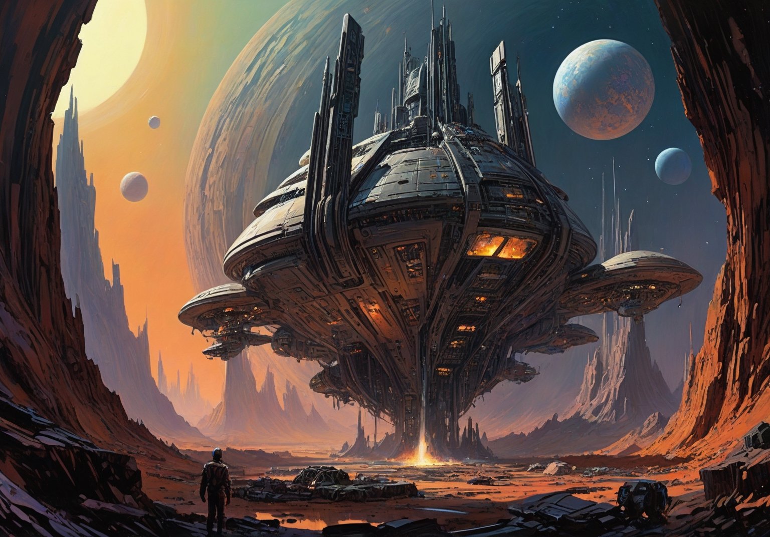 alien planet,  alien night sky, by Crystalballmech on Tensor.Art